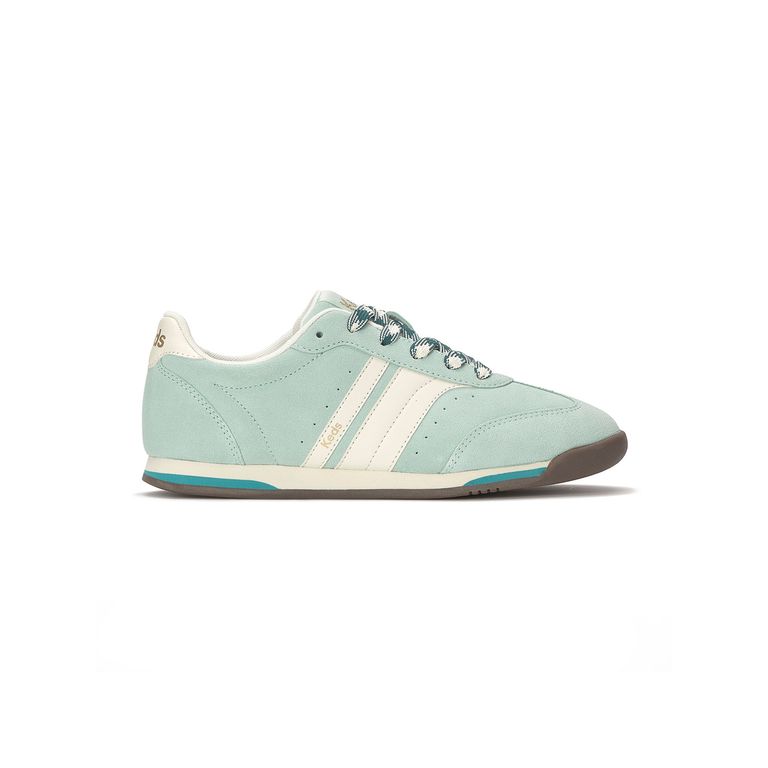 Zapatilla Cuero Mujer Revival Gamuza Menta