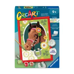 RAVENSBURGER - Canvas pinta por número: Caballo en la Nieve