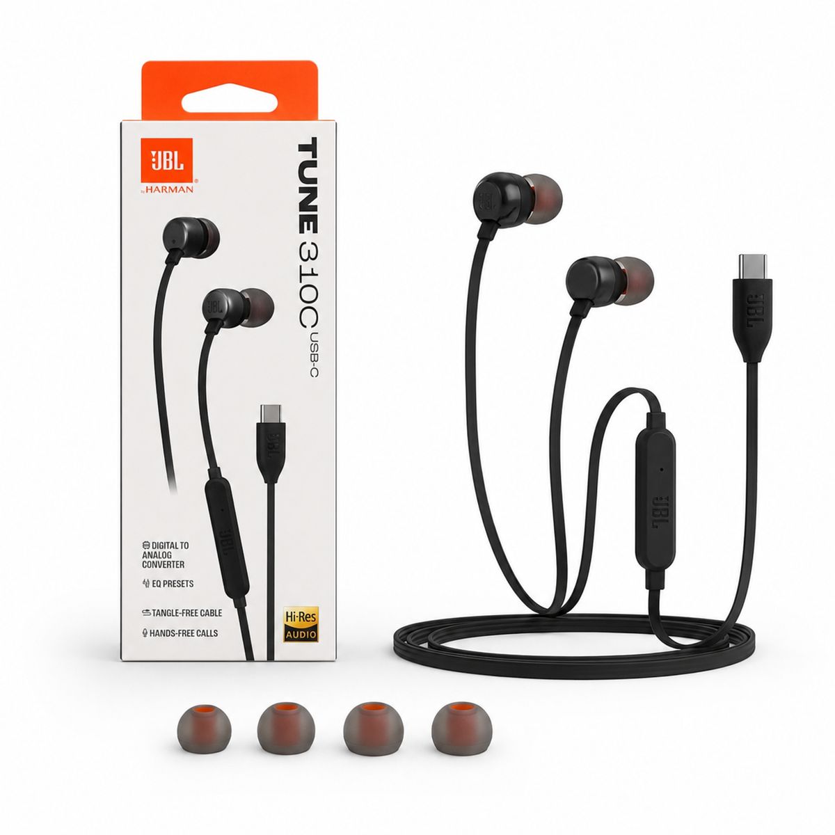 JBL - Audífonos JBL Tune 310C Con Cable USB-C Pure Bass