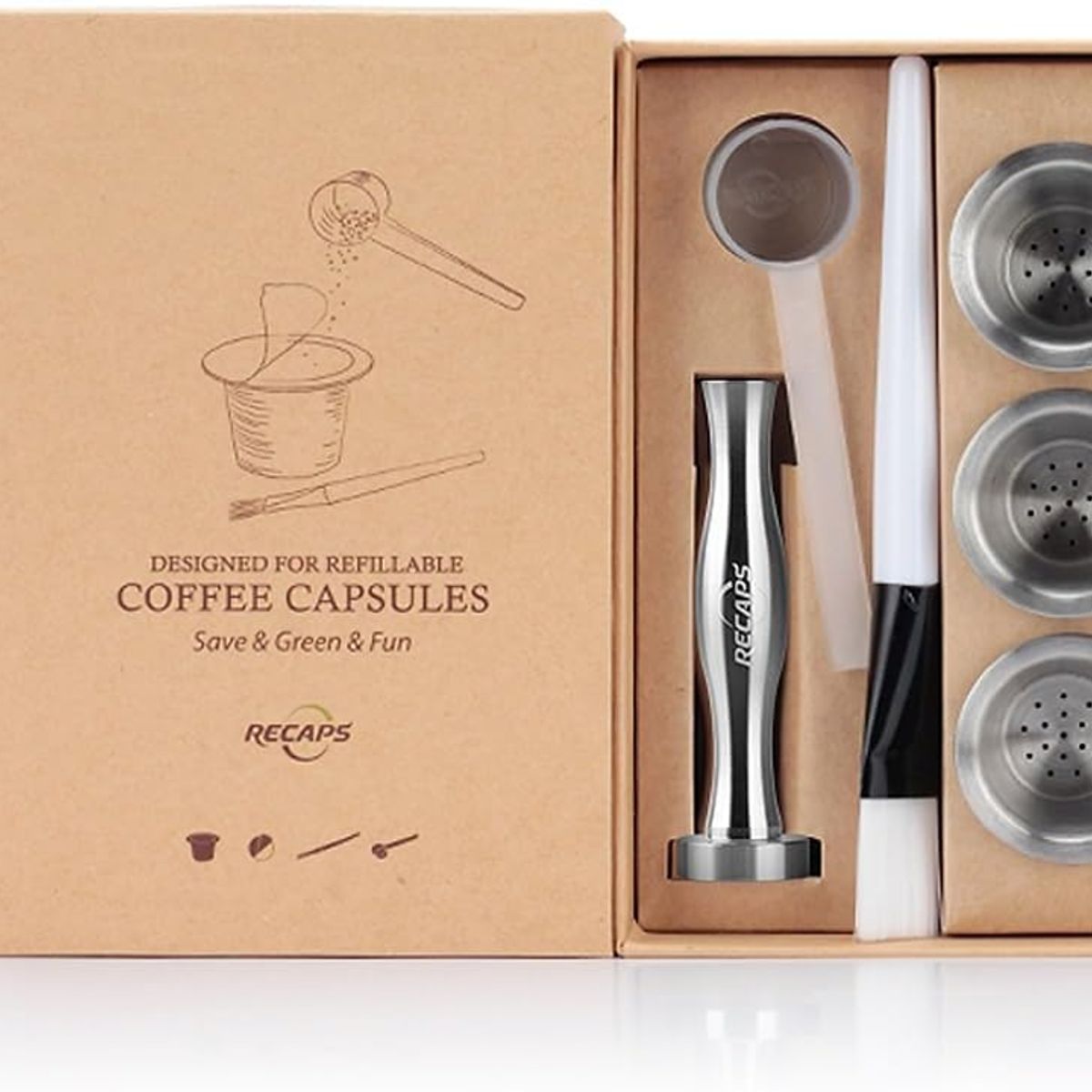 GENERICO - Recaps Cápsulas De Café Recargables Acero Inoxidable OPEN BOX