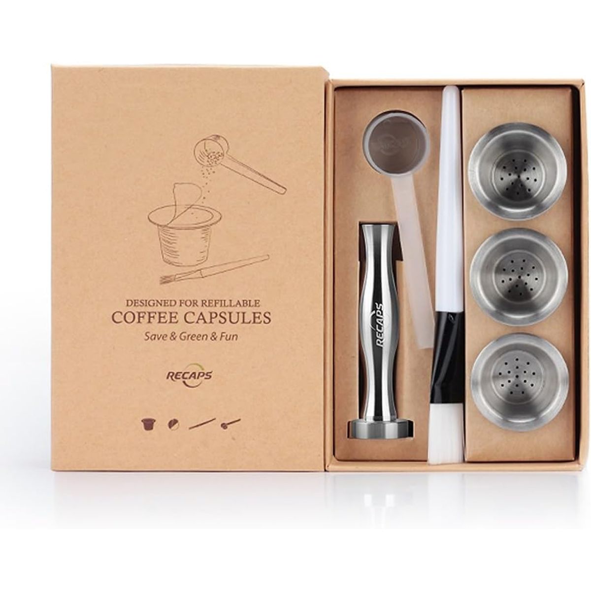 GENERICO - Recaps Cápsulas De Café Recargables Acero Inoxidable OPEN BOX