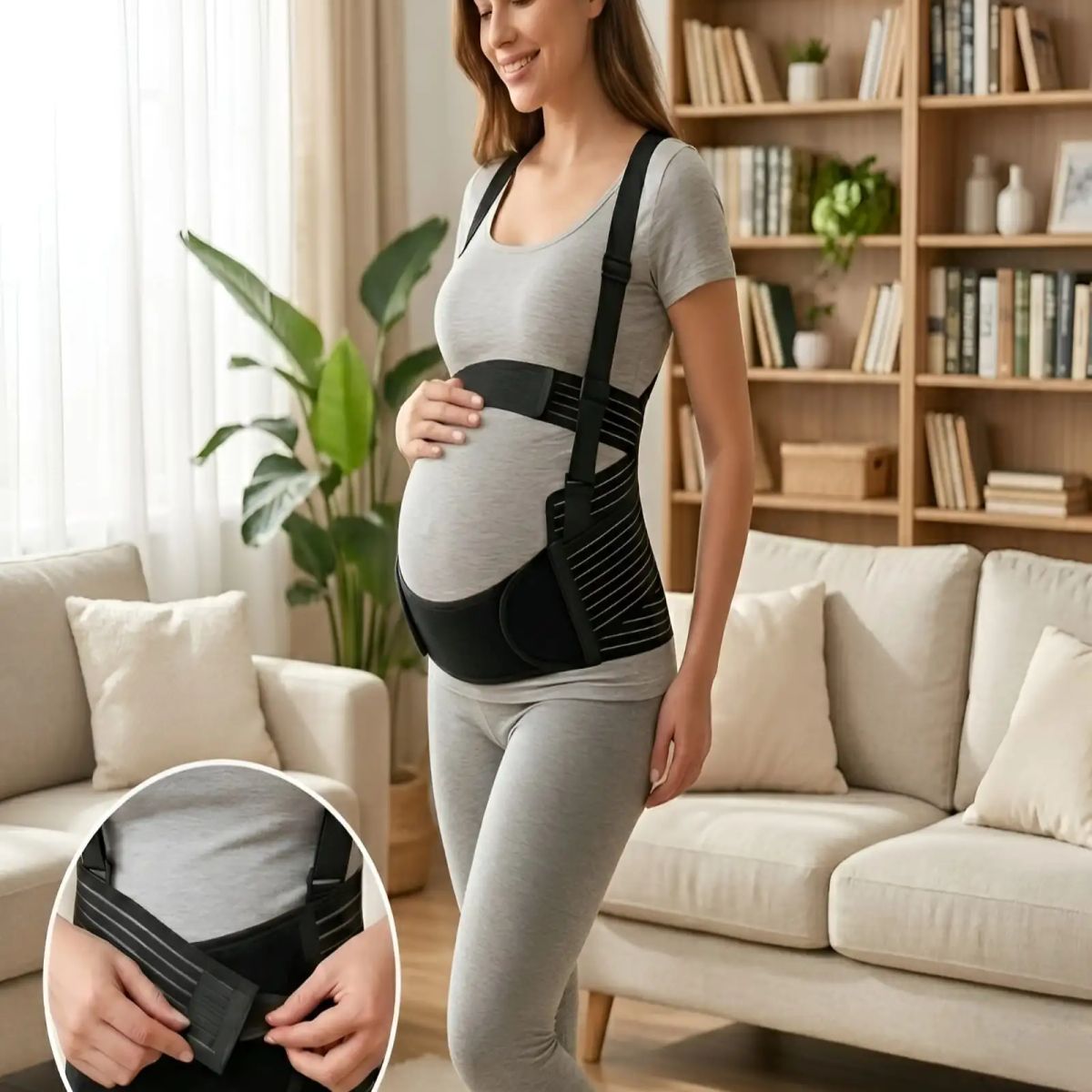 GENERICO - Faja Cinturon Soporte Embarazo Abdominal Lumbar Ergonomico