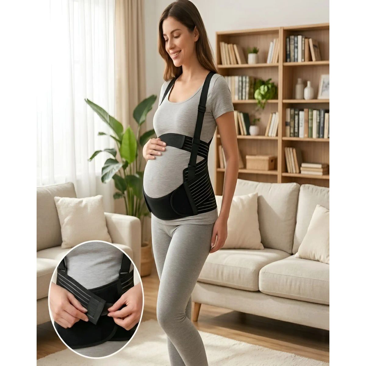 GENERICO - Faja Cinturon Soporte Embarazo Abdominal Lumbar Ergonomico
