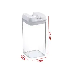 GENERICO - Contenedor Hermetico 1200 Ml 10x10x20.5 Cm Cocina