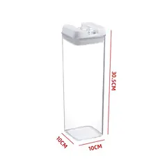 GENERICO - Contenedor Hermetico 1900 Ml 10x10x30.5 Cm Cocina