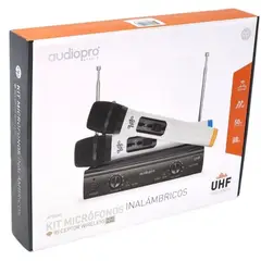 AUDIOPRO - Kit 2 Micrófonos inalámbricos UHF AP02040