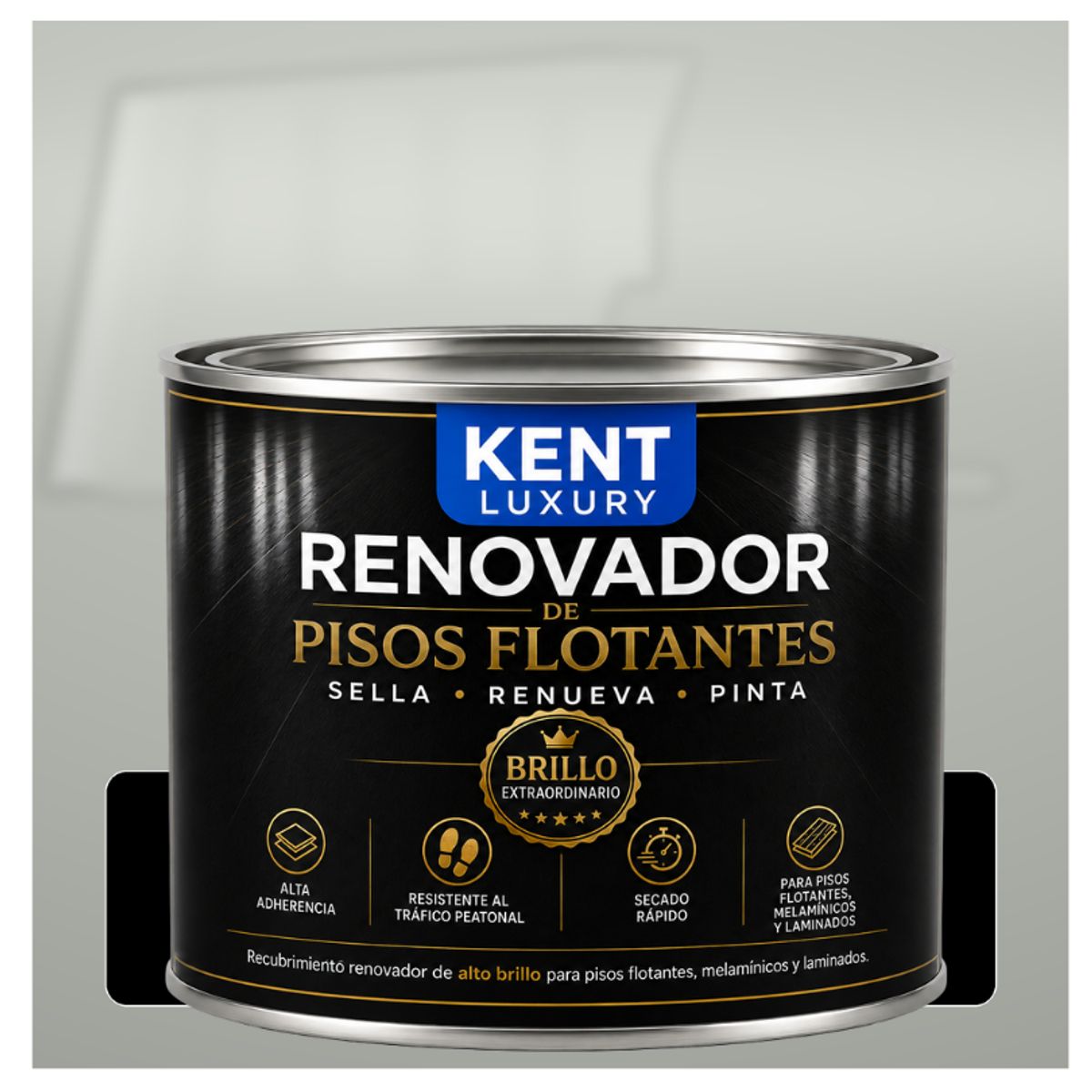 RENOVADOR 3 En 1 PISOS FLOTANTES - 2L - PINTURA GRIS ÁGATA, marca KENT - Foto Principal