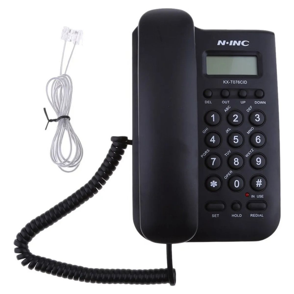 DM - Telefono Fijo Escritorio Alambrico Pantalla Lcd Kx-t076cid