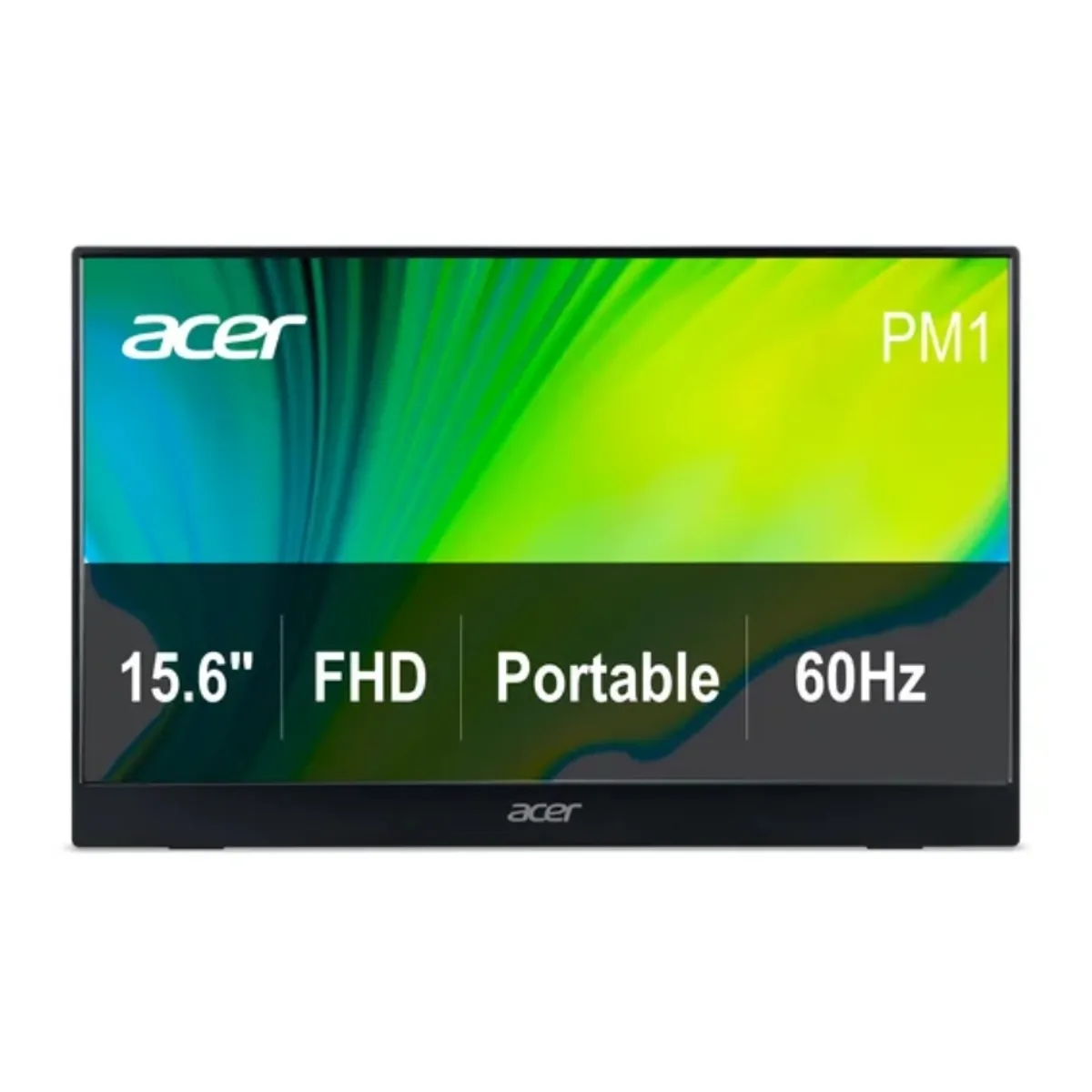 ACER - Monitor Portátil Acer 15.6” Full HD IPS 60Hz PM161Q CBMIUUX  Pantalla 1920x1080 Negro