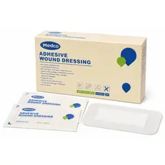 OEM - Apósito Adhesivo Estéril Medco para Heridas y Curaciones Caja de 50 Unidades