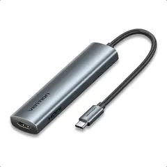 VENTION - Hub Multipuerto Usb C 5 En 1 Hdmi Uhd Pd 4k 100w 3.0