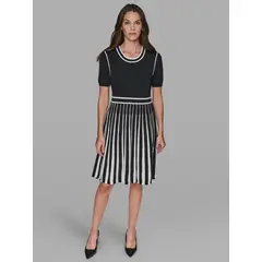KARL LAGERFELD - Vestido de punto con pliegues