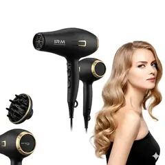 IRM - Secador De Cabello Profesional Con Difusor De Rulos Y Boquilla De Modelado Para Hogar FIGOIMPORT