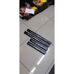 GENERICO - X4 Cubre socalo pisaderas pegatina de fibra de carbono en eco cuero sparco