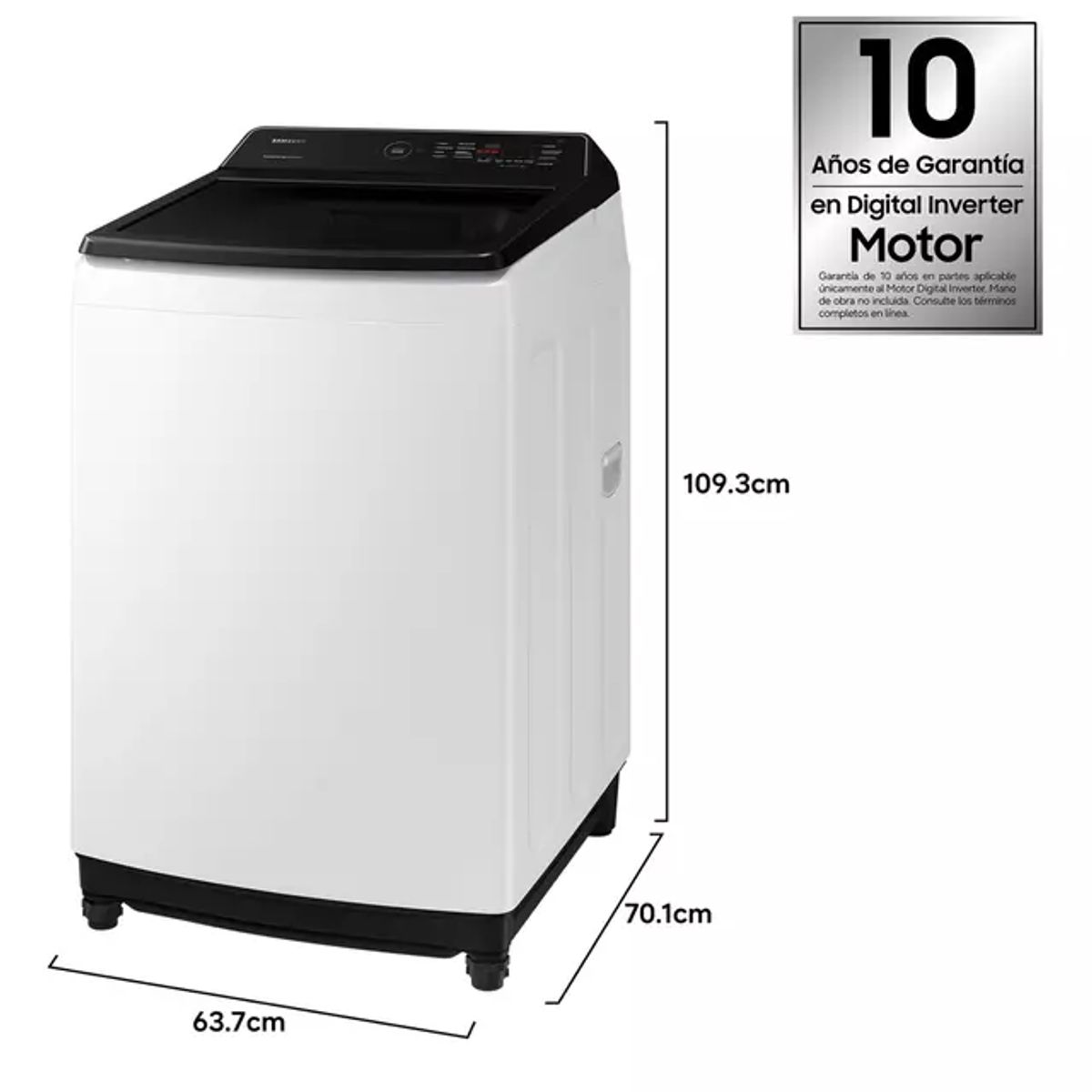 Lavadora Samsung Carga Superior 19 Kg con Eco Bubble WA19CG6441BW Blanco, marca SAMSUNG - Foto 2