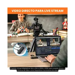 DM - Extensor Hdmi Inalambrico Full Hd 1080p Alcance 50mts Kit 1 Transmisor Y 1 Receptor