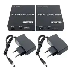 DM - Extensor HDMI de hasta 120m 1 cable de red Cat5e Cat6 de fuente única