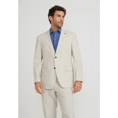 TRIAL - Chaqueta Hombre Lino Cesar Crudo