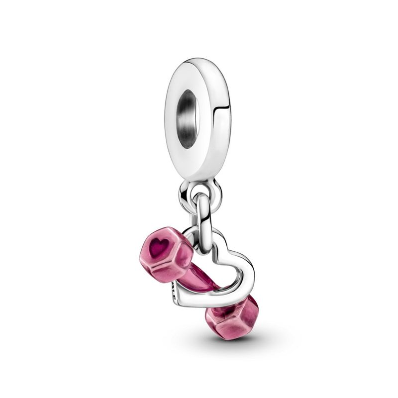 PANDORA - Charm Colgante Mancuerna Y Corazón Mujer Pandora