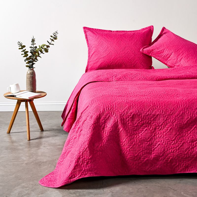 A FAMILY MC - Quilt Fuxia 2 Plazas A.Family