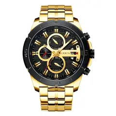 CURREN - Reloj para Hombre con Cronógrafo Calendario Correa Acero Inoxidable