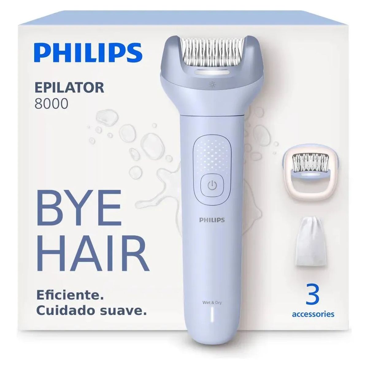 PHILIPS - Depiladora Philips Epilator Serie 8000 Bre708/00 Cerámica