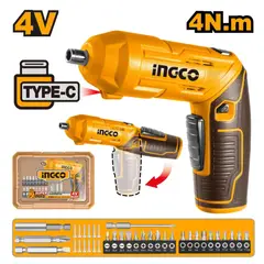 INGCO - Atornillador Inalámbrico 4nm caccesorios - Ajustable
