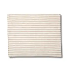 ESTAMPA - INDIVIDUAL LINO GRIS RAYAS BEIGE