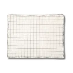 ESTAMPA - INDIVIDUAL LINO BEIGE CUADRADOS