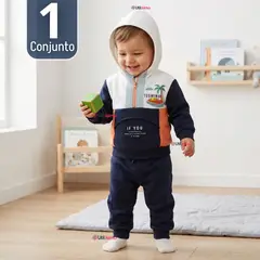 TEDMIMAK - Conjunto Buzo Polerón 2 Piezas Bebé Niño Adorable Child