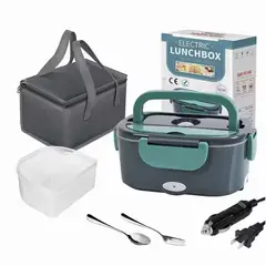 GENERICO - Lonchera Electrica Aluminio Térmica Calentador Portatil auto y casa