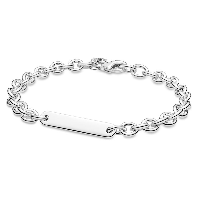 PANDORA - Brazalete De Eslabones Con Barra Grabable Mujer Pandora
