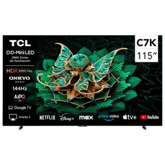 TCL - SMART TV 4K UHD MINI LED RGB 115" C7K QD - 256 HZ - HDR 3000 Nits - Google TV