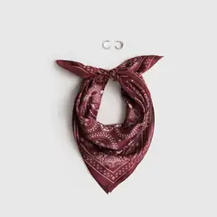 LOUNGE - Set Pañuelo Y Aros Con Argollas Doble