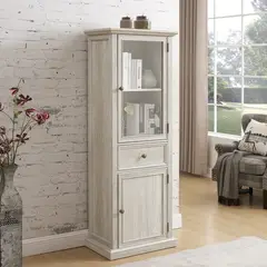 MSA MUEBLES SANTA ANA - Vitrina Old White de estilo exhibidor