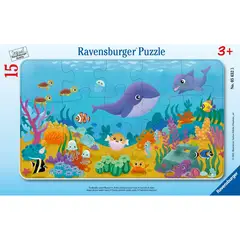 RAVENSBURGER - Puzzle enmarcado Crías Marinas