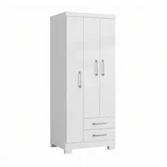 BE DESIGN - Clóset Ropero Francia Con 3 Puertas y 2 Cajones Blanco