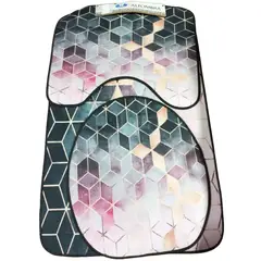 GENERICO - Set de baño alfombras diseño 3 piezas