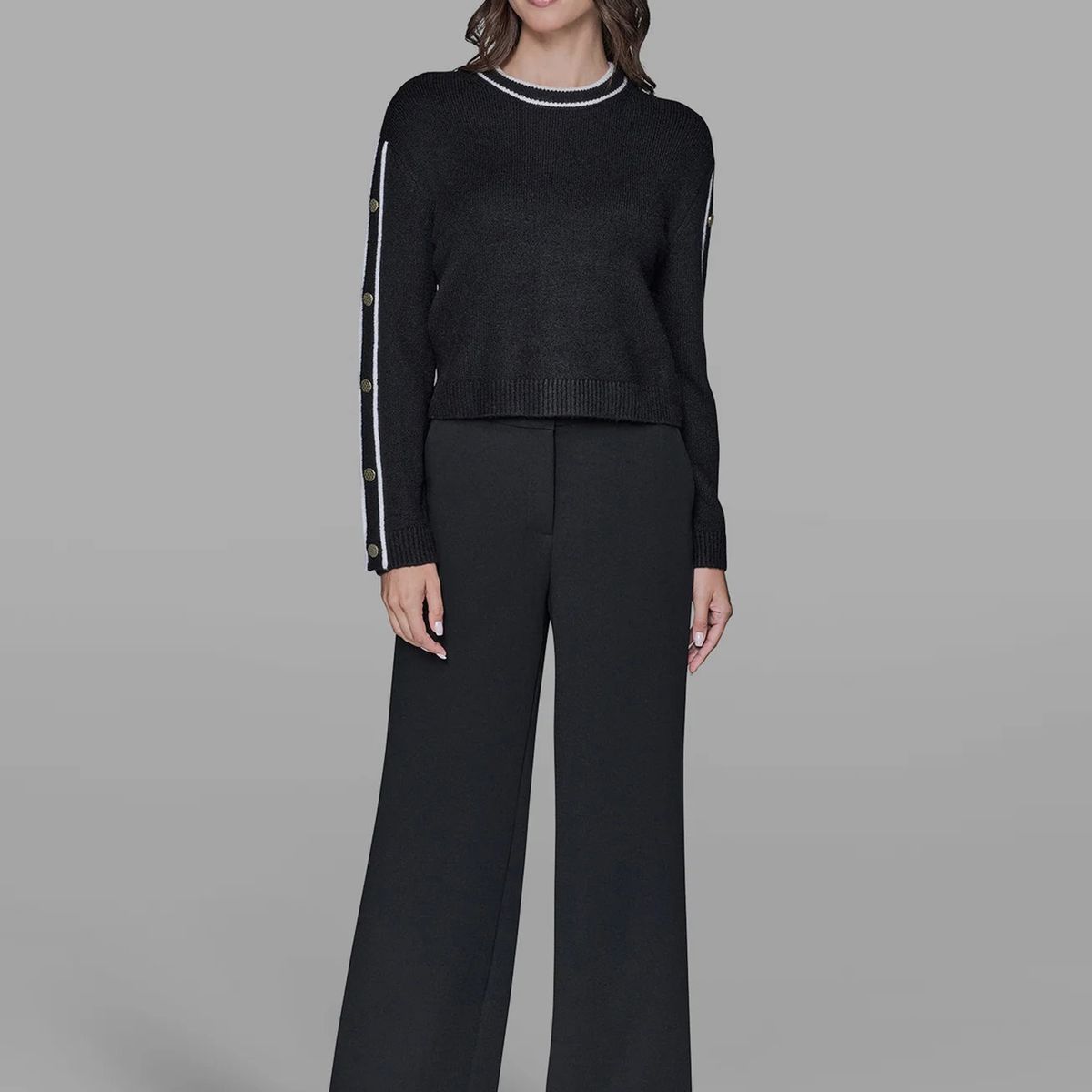 KARL LAGERFELD - Sweater con botones en las mangas