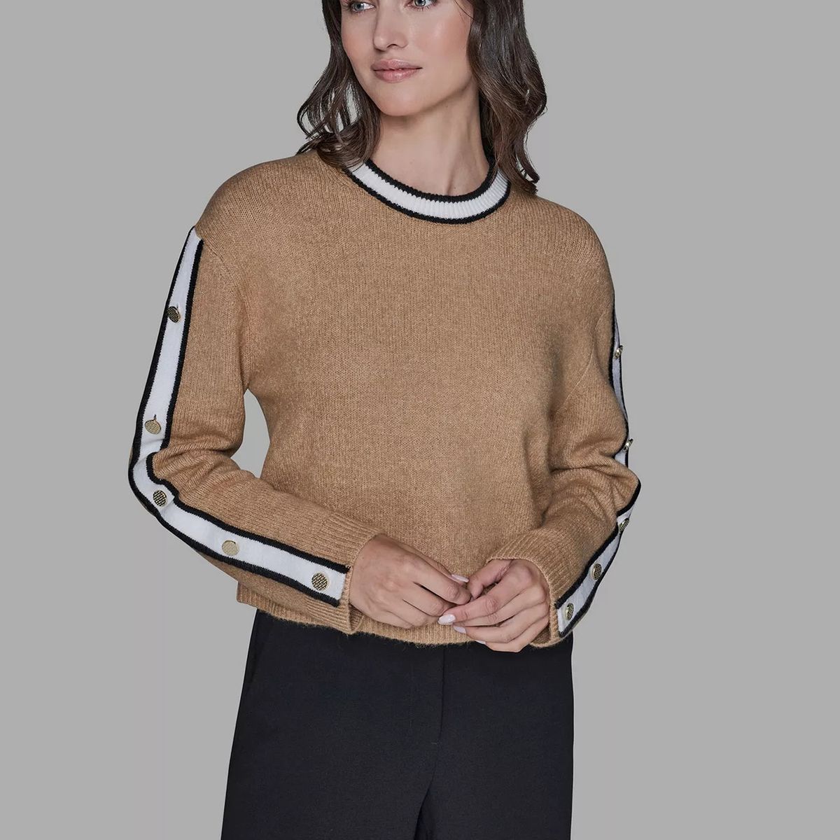 KARL LAGERFELD - Sweater con botones en las mangas