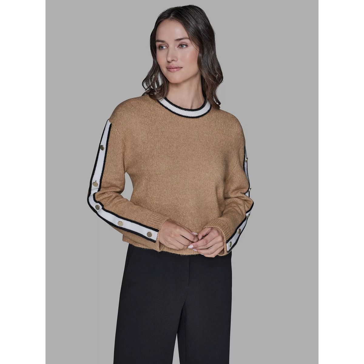 KARL LAGERFELD - Sweater con botones en las mangas