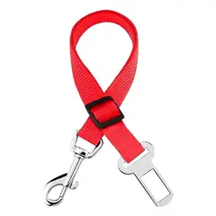 METALFER - Cinturón De Seguridad Resistent Para Mascotas Perro Rojo