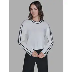 KARL LAGERFELD - Sweater con botones en las mangas