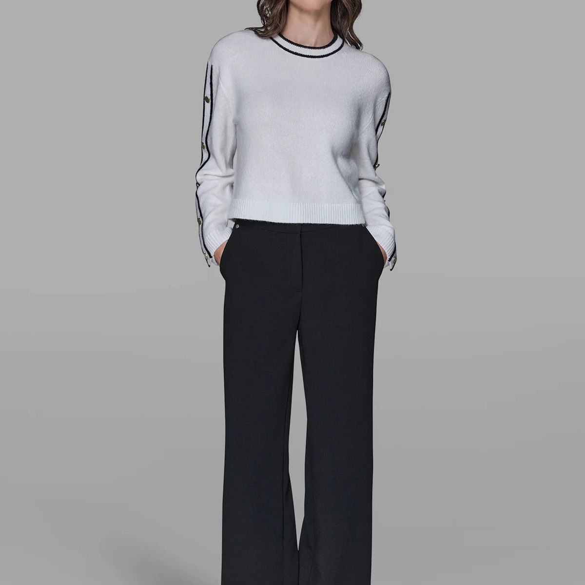 KARL LAGERFELD - Sweater con botones en las mangas