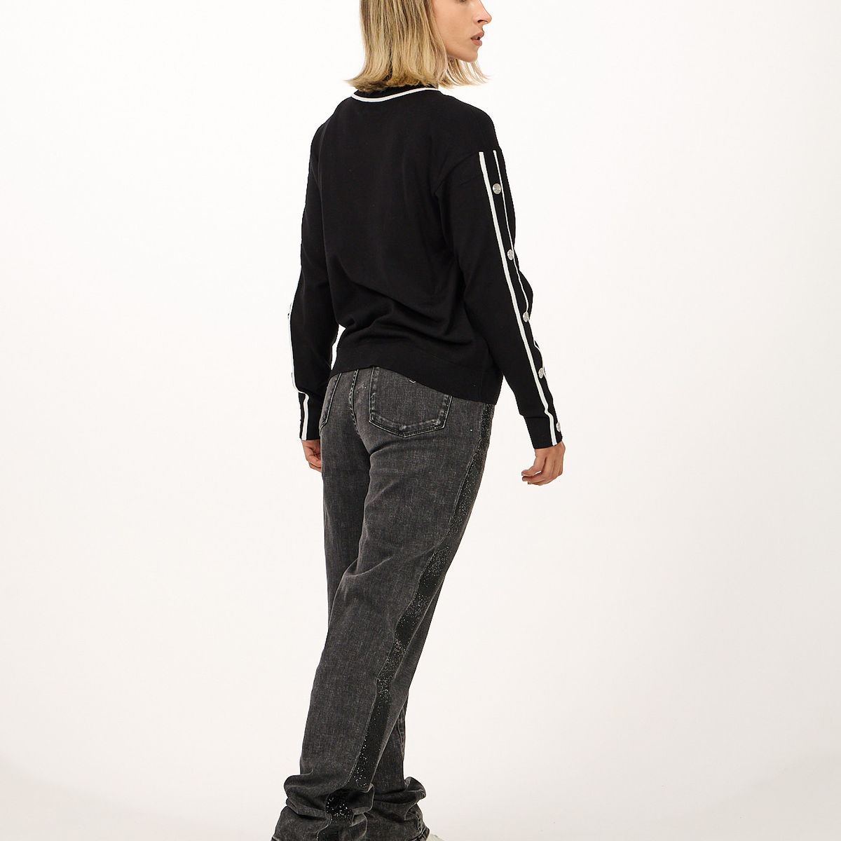 KARL LAGERFELD - Sweater de manga larga con botones