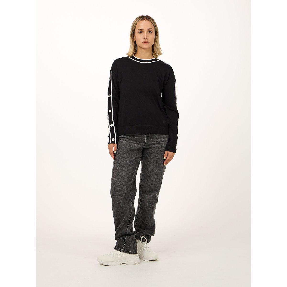 KARL LAGERFELD - Sweater de manga larga con botones