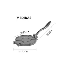 GENERICO - Prensa Manual Para Tortillas-tacos-patacones De 16cm