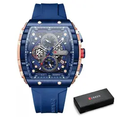 CURREN - Reloj Chronograph 8442 Correa Silicona tipo Smartwatch