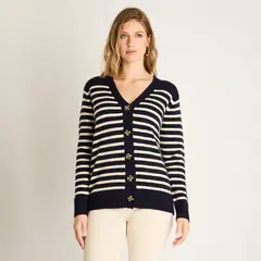 LORENZO DI PONTTI - Cardigan Manga Larga Mujer Azul