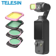 TELESIN - Kit 4 Filtros para DJI Osmo Pocket 3 y 4 VND CPL Black Rose